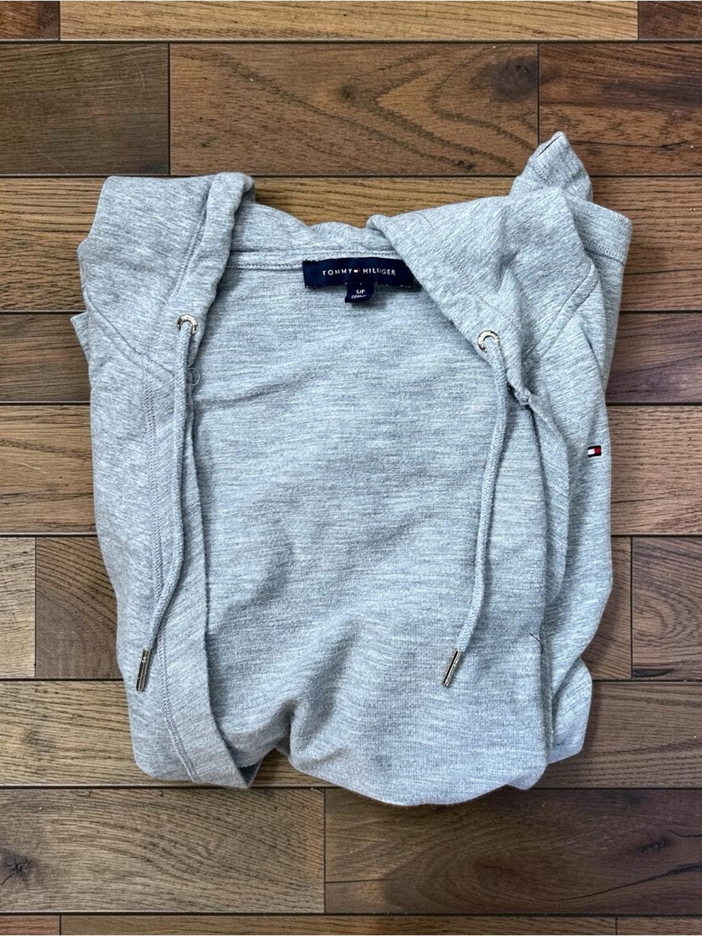 Tommy Hilfiger Women’s Gray Open Front Hooded Cardigan Jacket Size Small